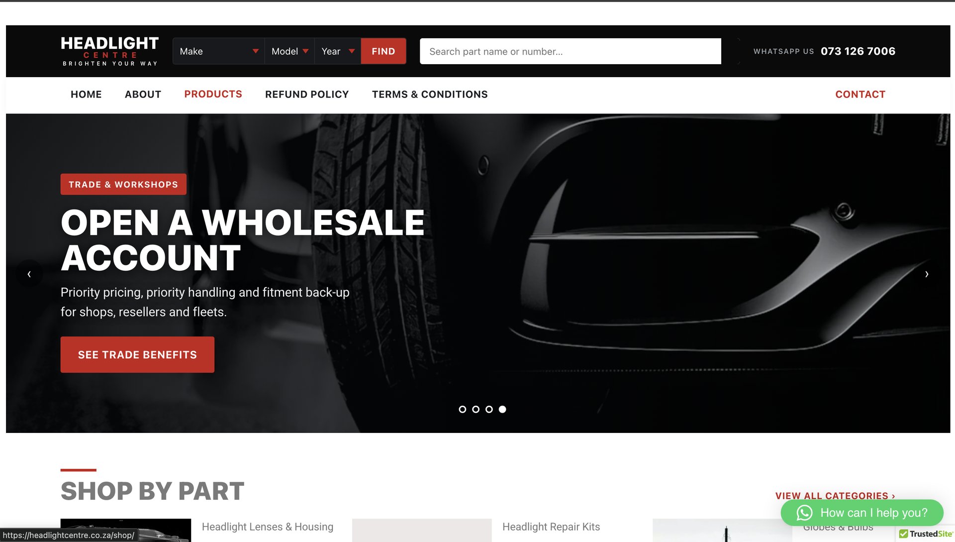 Headlight Centre homepage