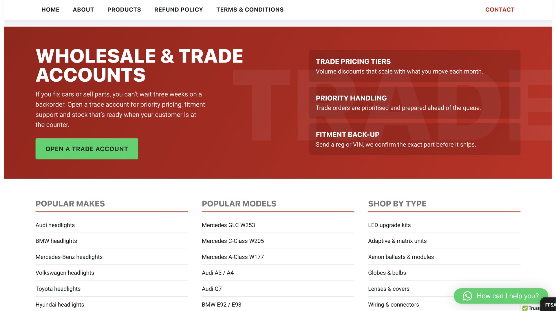 Headlight Centre Wholesale & Trade